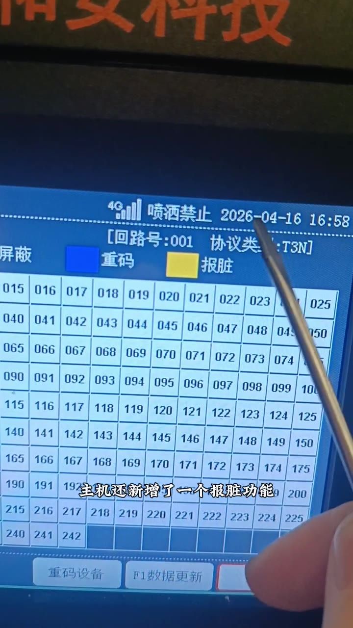 正常状态绿色污染显示黄色